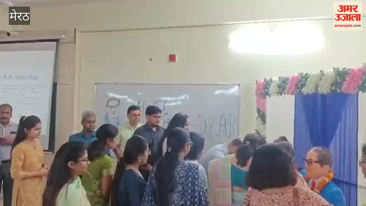 Babasaheb Dr. Bhimrao Ambedkar Jayanti celebrated at LLRM Medical College; floral tributes offered.