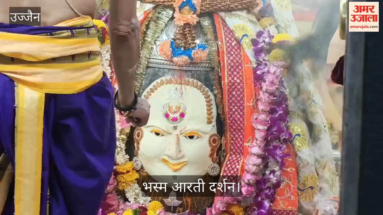 Baba Mahakal, adorned mawa and dry fruits, wore garland figs and covered with ashes.