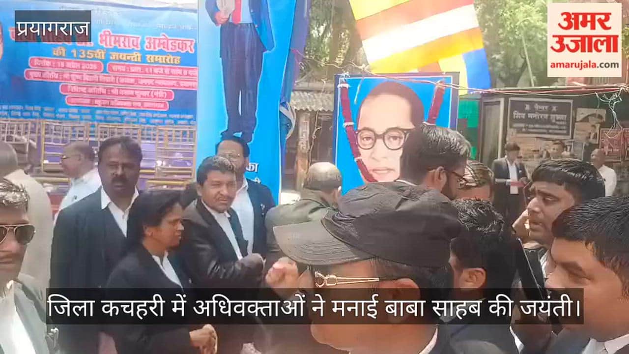 Advocates celebrated Baba Saheb's birth anniversary at the district court, vowing to follow the path shown by him.