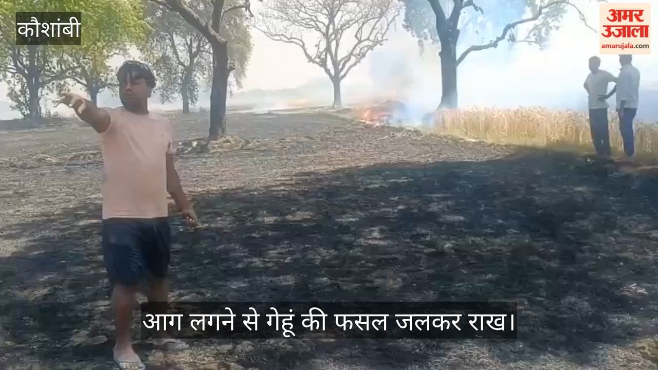 Wheat crop burnt to ashes due to fire, chaos prevails in Painsa area of Kaushambi