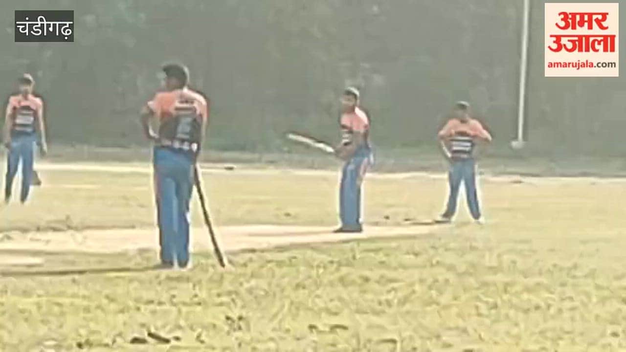 Street cricket match at the Government Senior Secondary School in Sector 23, Chandigarh.