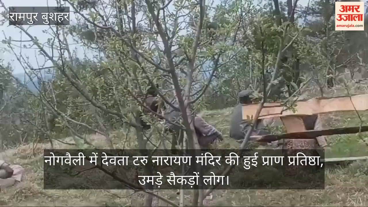 Hundreds of people gathered at the Taru Narayan temple in Nogvalley for the consecration of the deity.