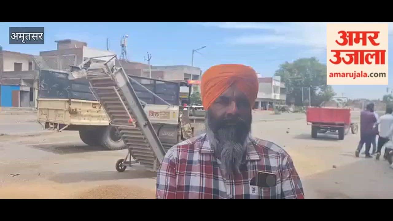 Local Farmers in Amritsar Troubled by Cheap Wheat from Outside; Outrage Erupts at Bhagtanwala Mandi