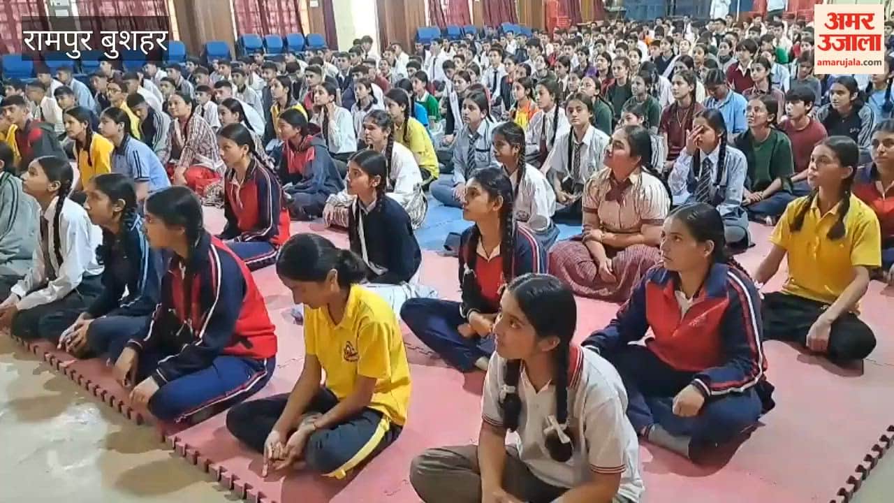 Rampur Bushahr: Students at Padam School, Rampur, sensitized about Yoga Asanas; a training camp is being organized by the Art of Living