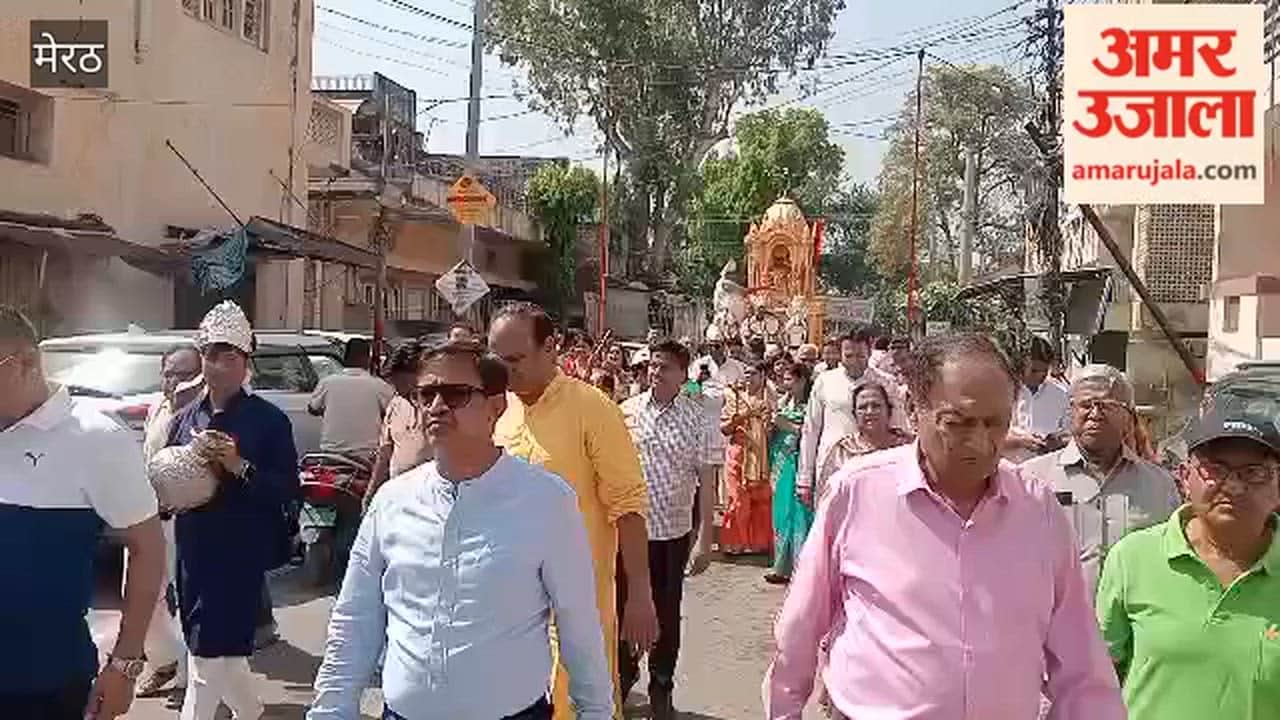 Meerut: Annual Shri Ji Rath Yatra taken out from Thapar Nagar Jain Temple