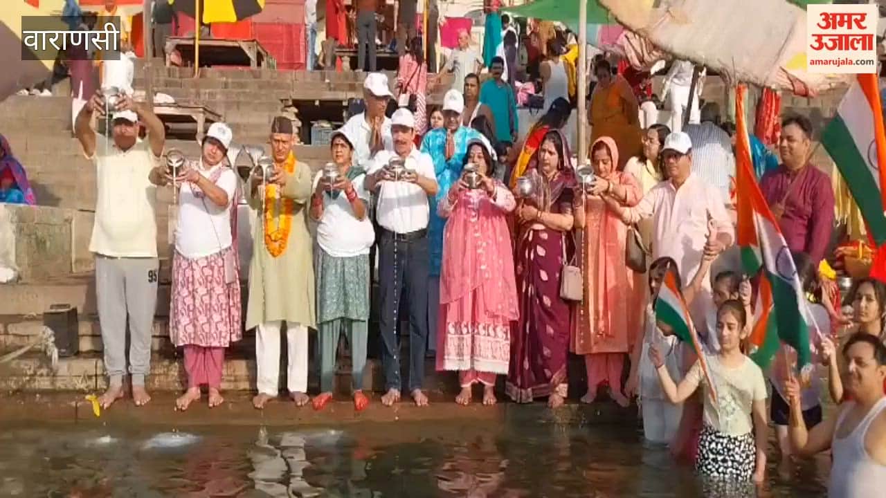On Ganga Saptami Namami Gange Performs Milk Abhishekam and Aarti
