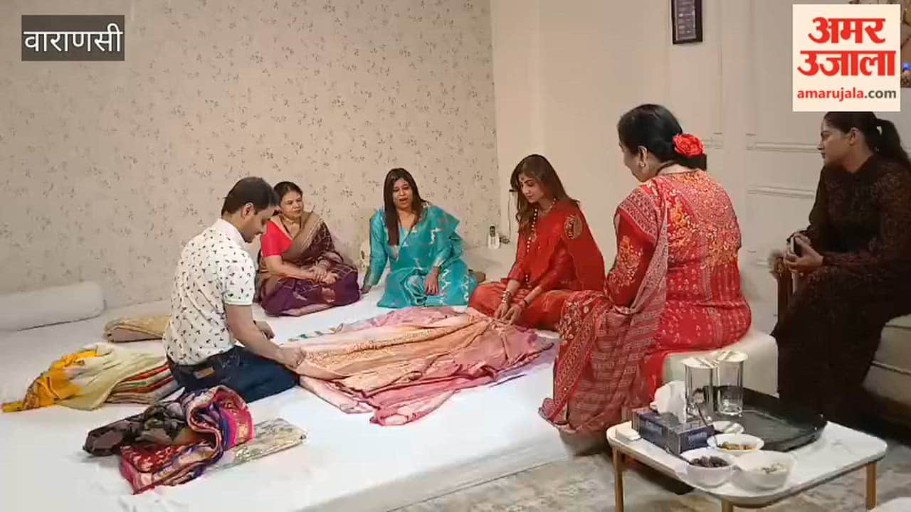 Actress Shilpa Shetty Arrives in Kashi Checks Out Banarasi Sarees