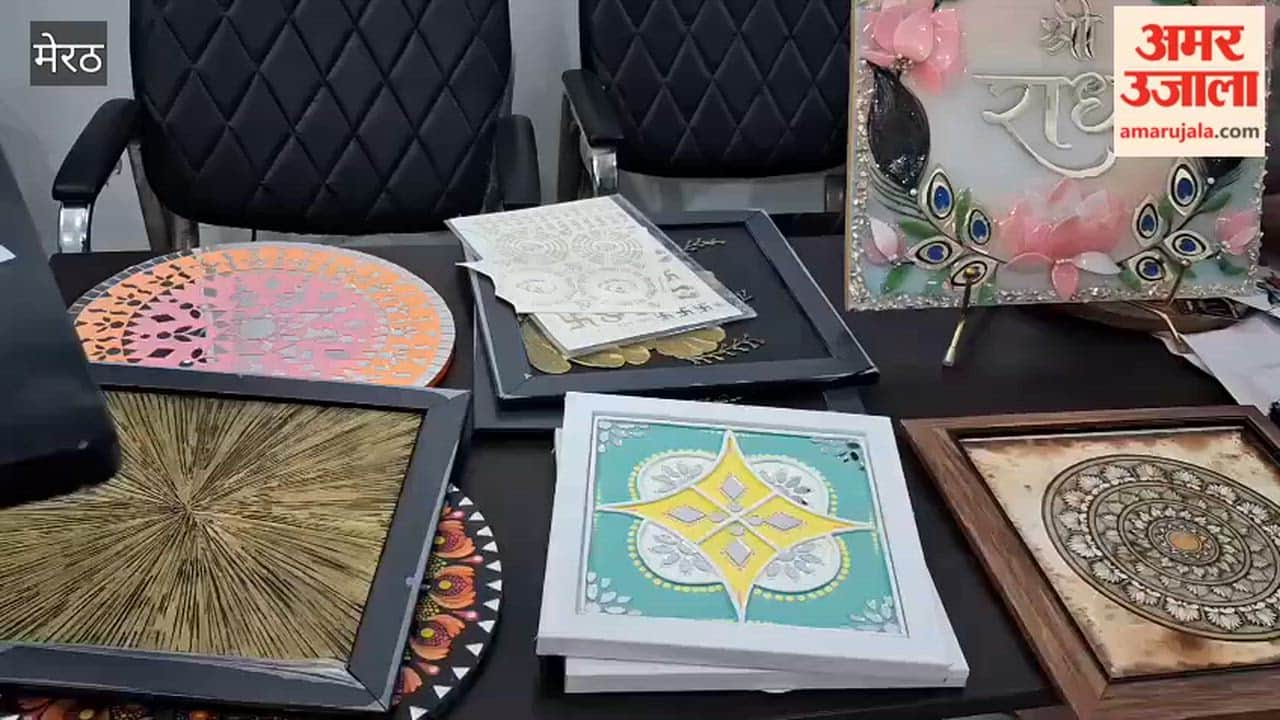 Girls learn resin art techniques and create products