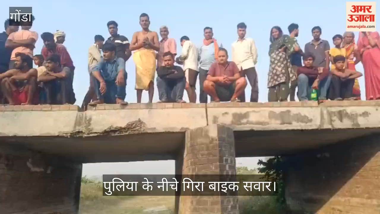 VIDEO: टूटी रेलिंग से पुलिया के नीचे गिरा बाइक सवार, मौत