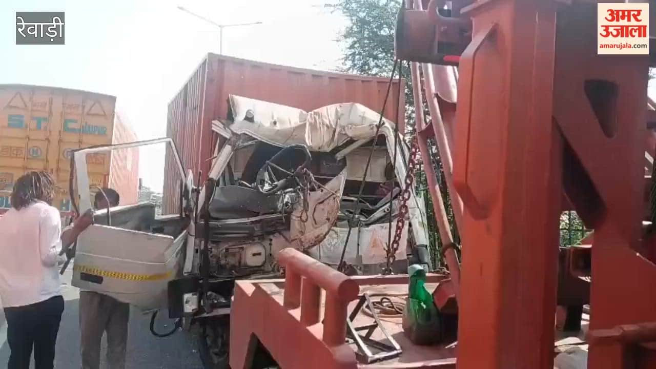 Major Road Accident on Highway in Rewari: Three Vehicles Collide; Canter Driver Critically Injured, Traffic Jam Ensues