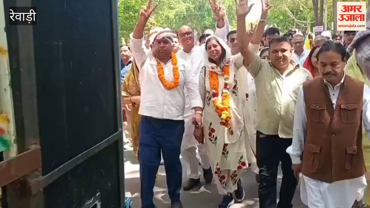 Massive Crowds Swarm Niharika Chaudhary's Nomination Filing in Rewari; Captain Condemns Rao Inderjit's Statement.