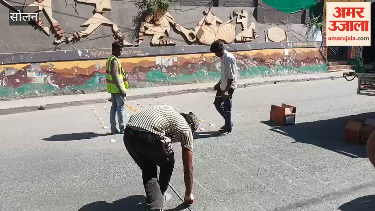 Video: Speeding to be Curbed on Solan's Mall Road; Speed Breakers Being Installed