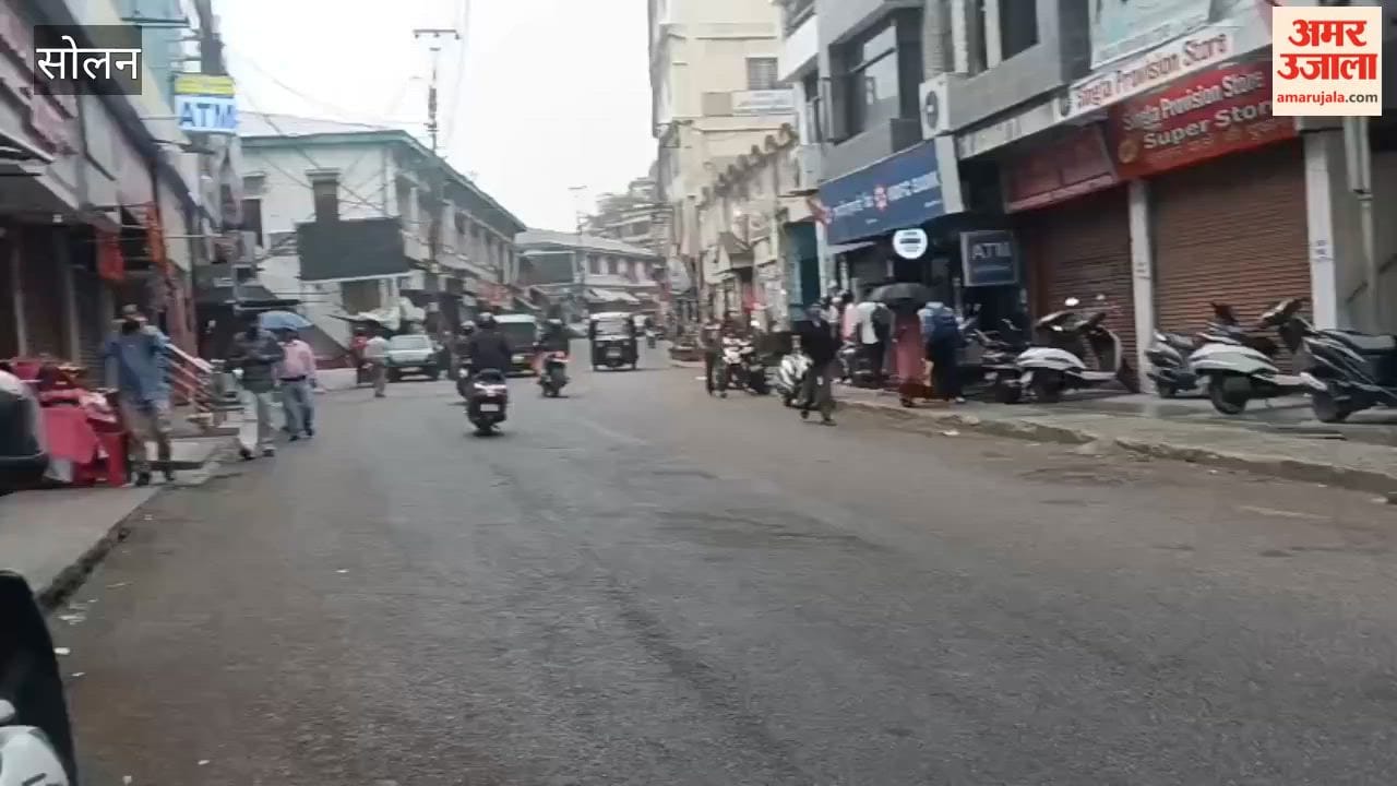 Solan: The weather takes a turn; clouds gather in the sky, and light rain begins