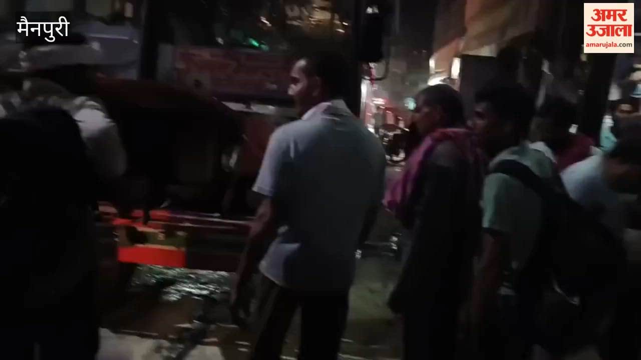 Short Circuit Triggers Fire in Moving Roadways Bus, Major Tragedy Averted in Mainpuri