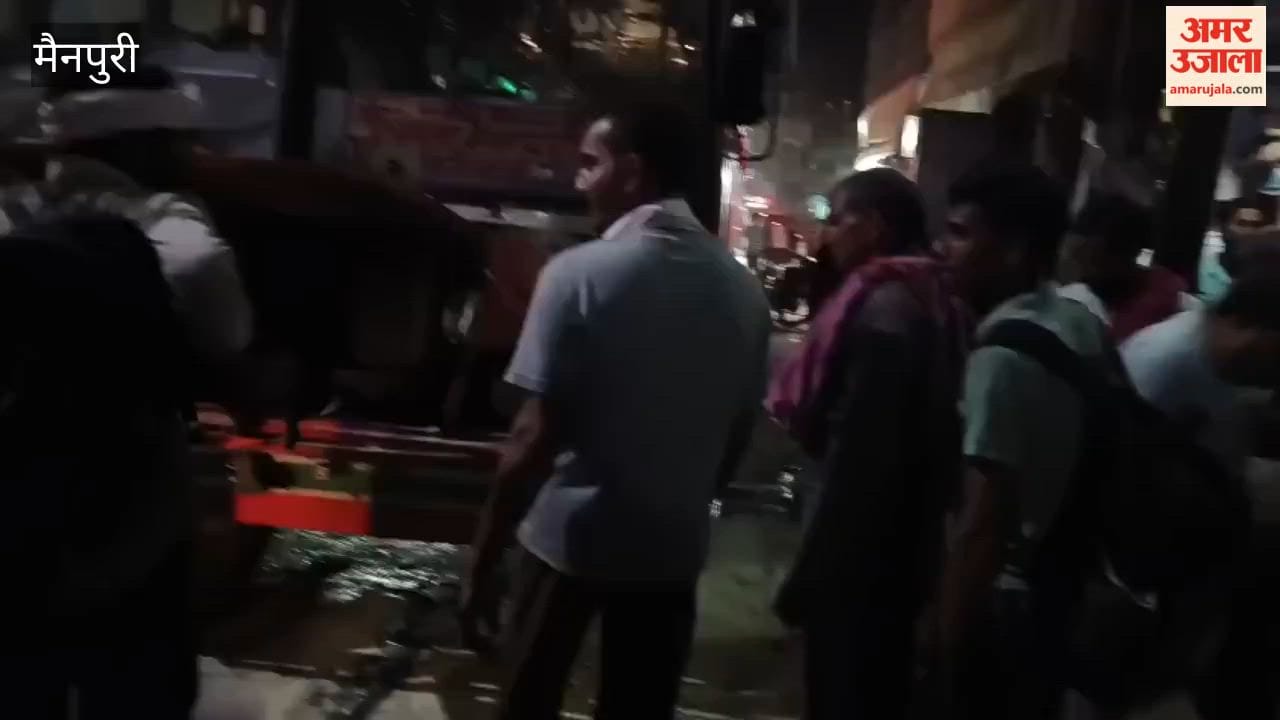 Short Circuit Triggers Fire in Moving Roadways Bus, Major Tragedy Averted in Mainpuri