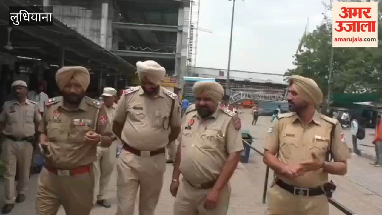 Security checks at Ludhiana Railway Station following an explosion on the Rajpura-Shambhu railway track.