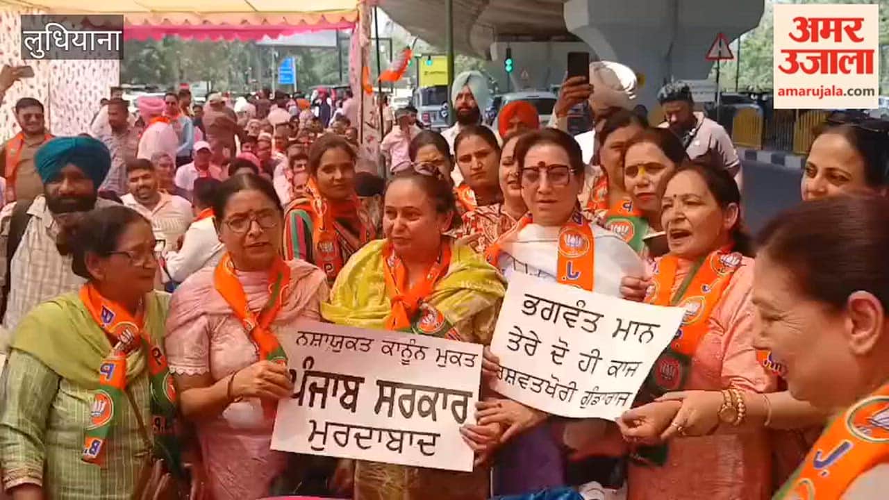 BJP Stages Protest Sit-in Against AAP Government in Ludhiana