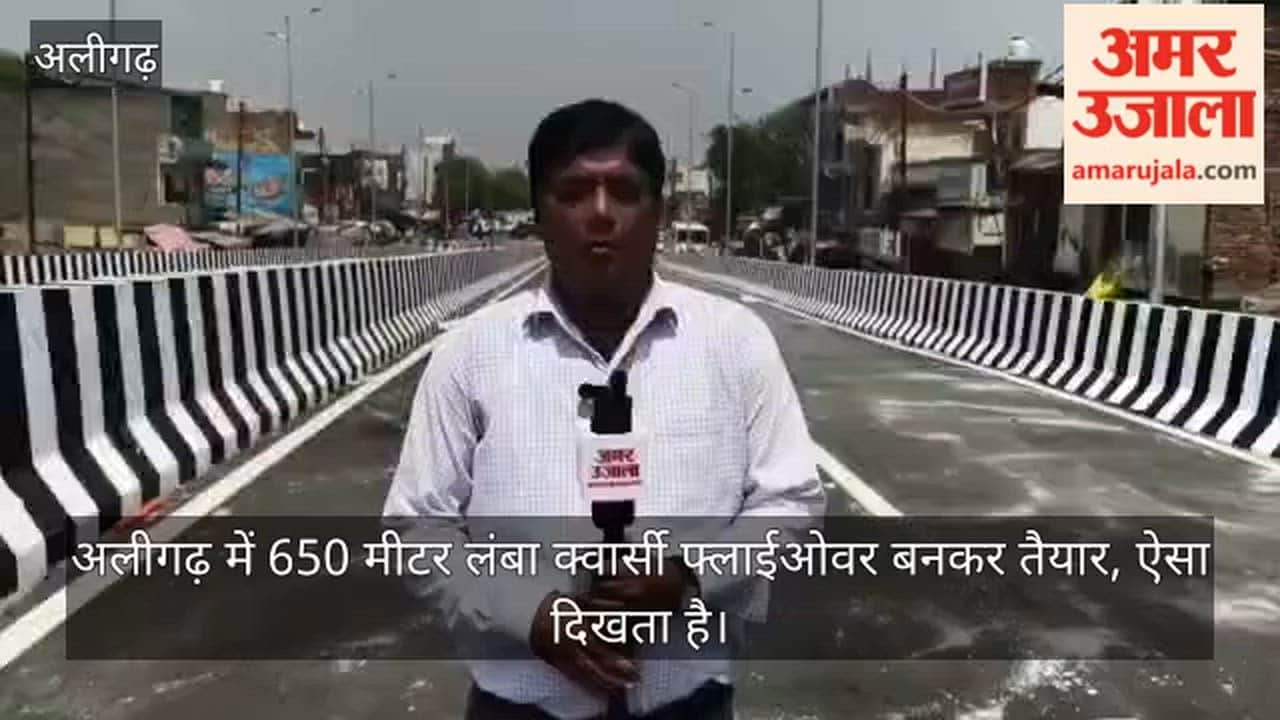 अलीगढ़ में 650 मीटर लंबा क्वार्सी फ्लाईओवर बनकर तैयार, ऐसा दिखता है