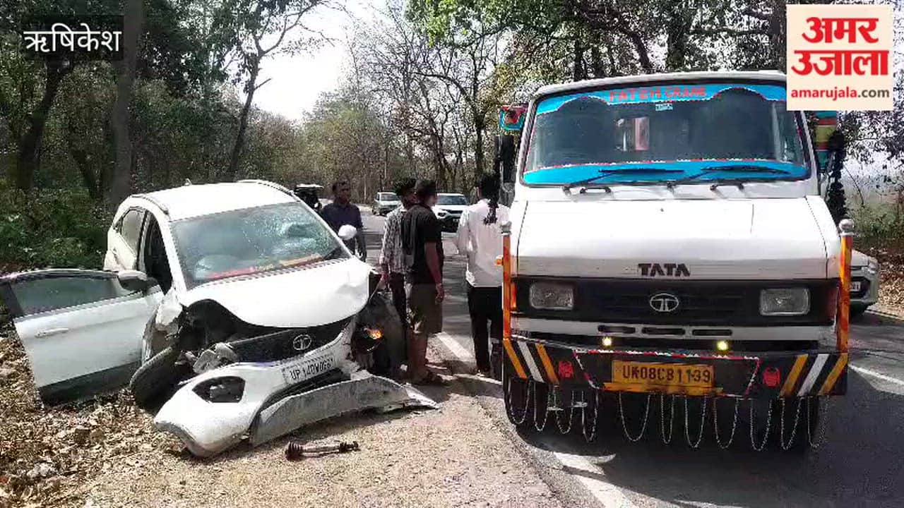 Tire of Speeding Car Heading to Dehradun Suddenly Bursts; Three Vehicles Collide