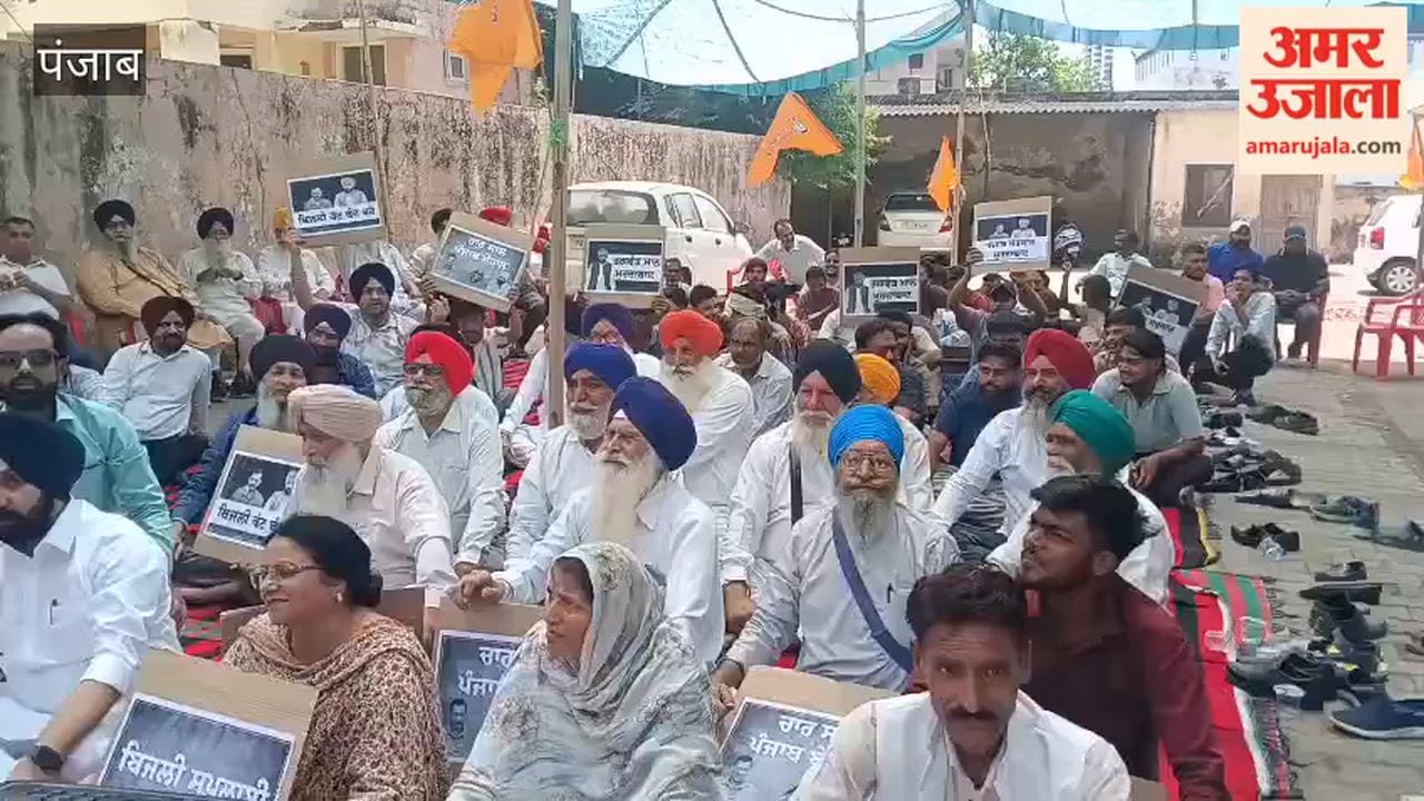 Akali Dal Protest Outside Pathankot Electricity Department Office