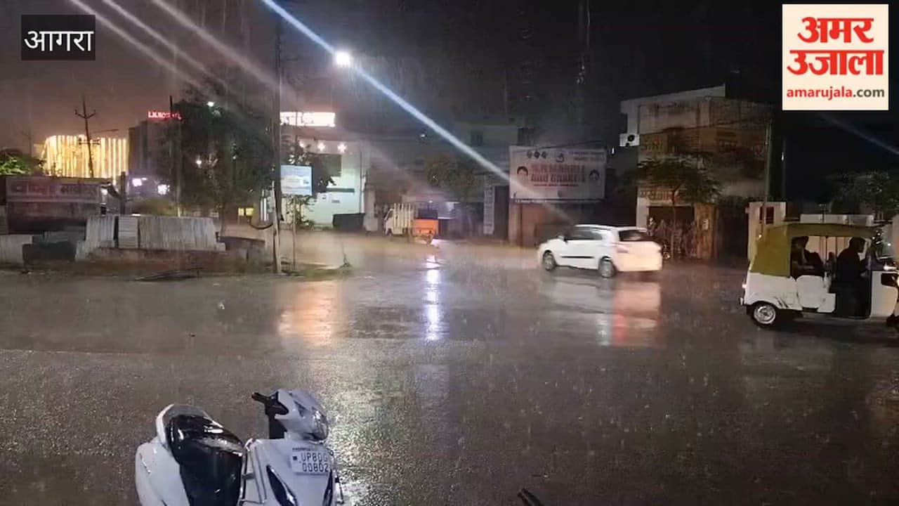 Heavy rain in agra