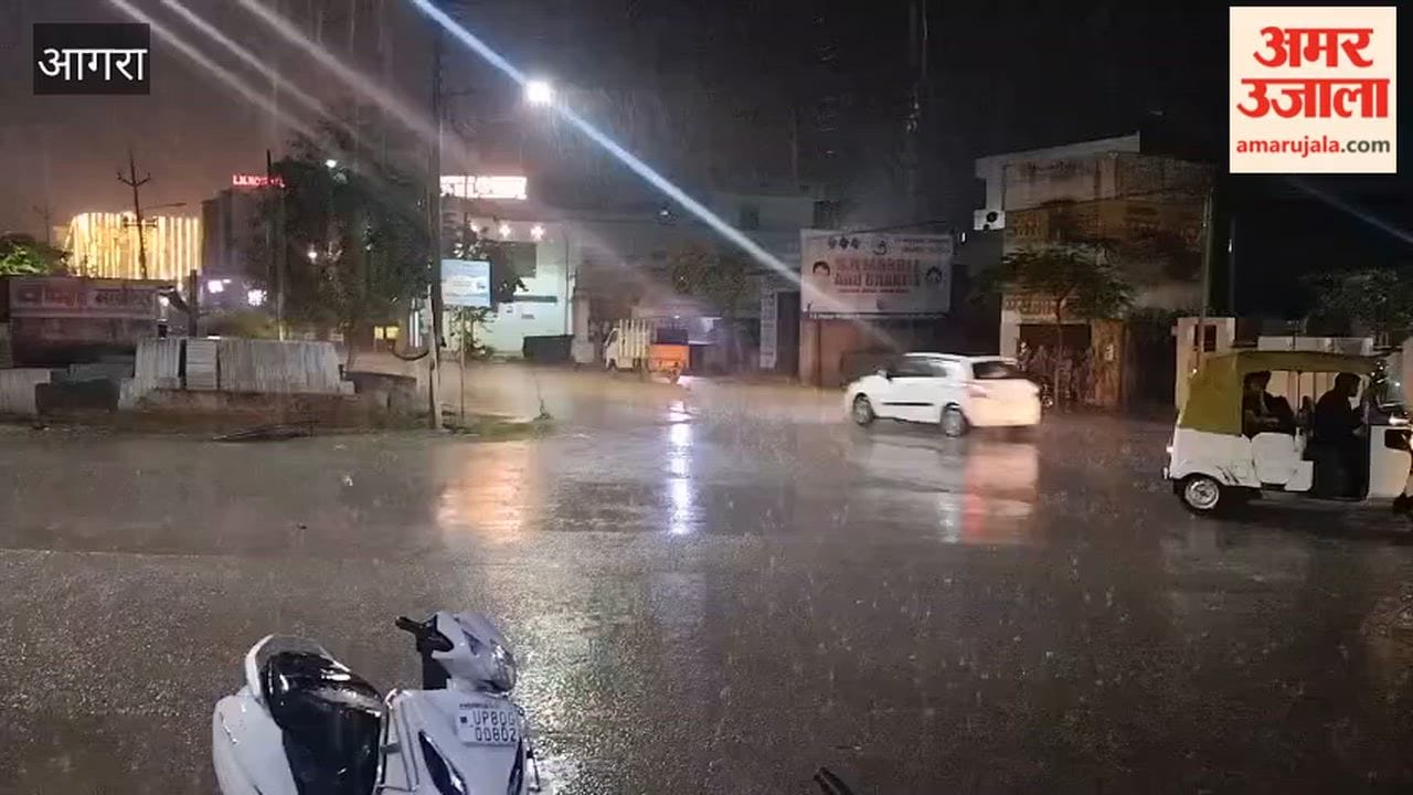 Heavy rain in agra