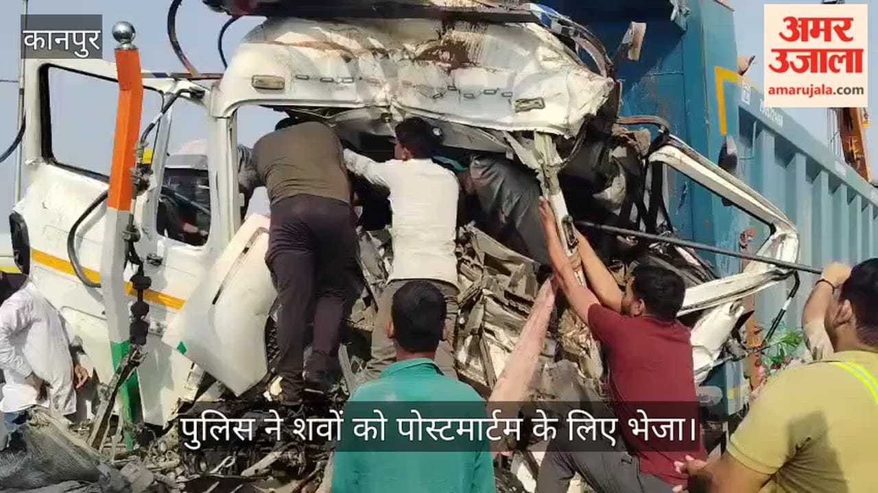 Kanpur Horrific Accident on Naubasta Flyover Two Brothers Killed in Collision Between Two Dumpers