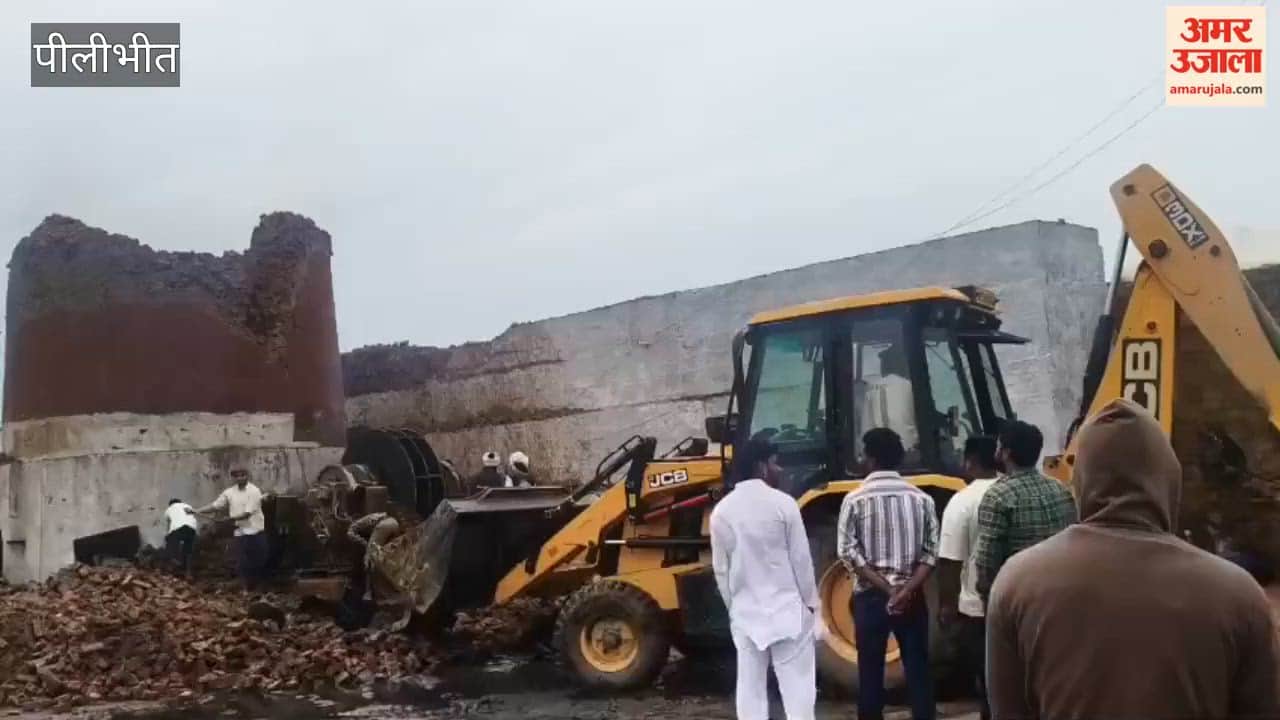 Brick Kiln Chimney Collapses During Storm and Rain in Pilibhit