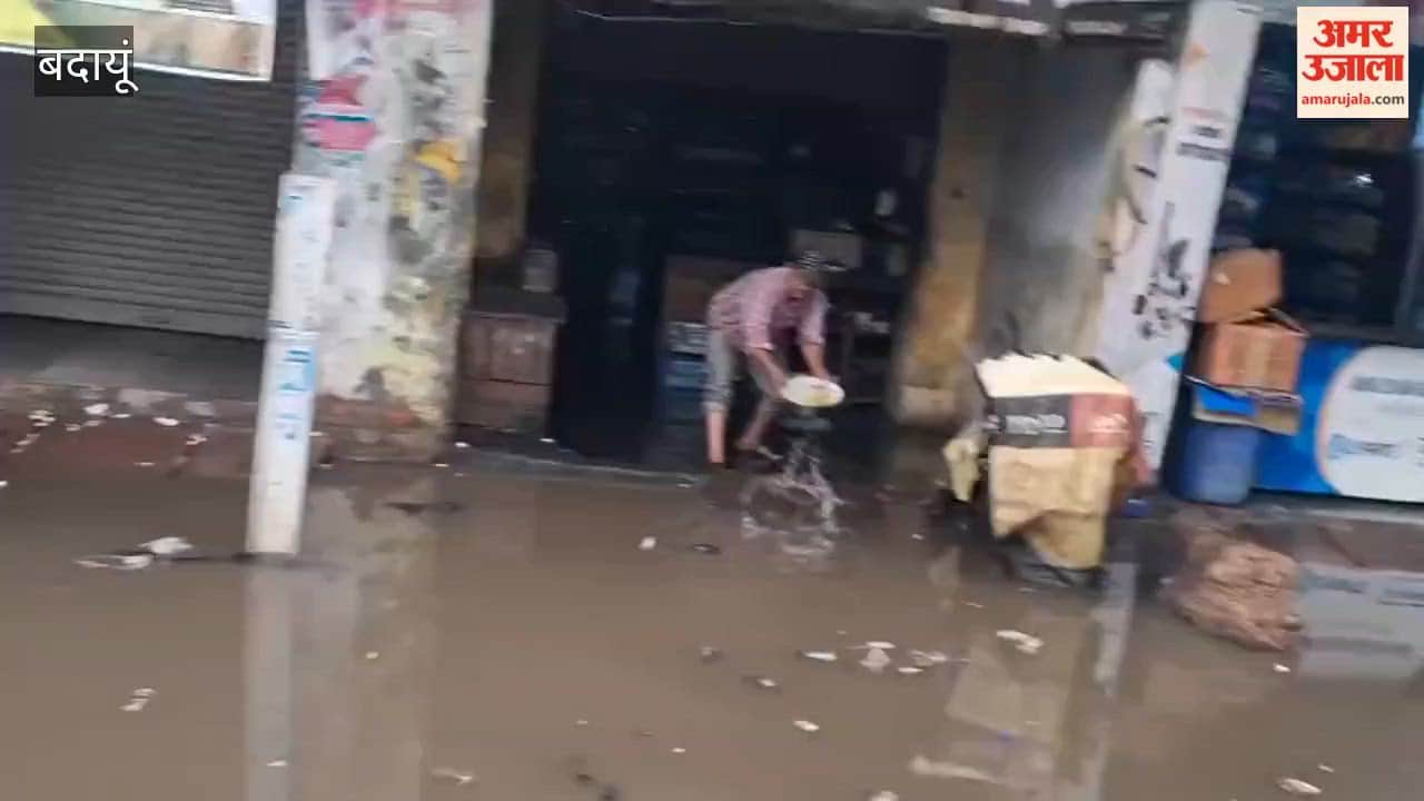 Power Outage by storm and roads waterlogged due to rain in Budaun