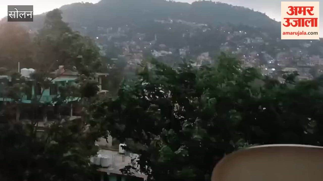 Video: Rain begins in Solan accompanied by strong winds and a storm