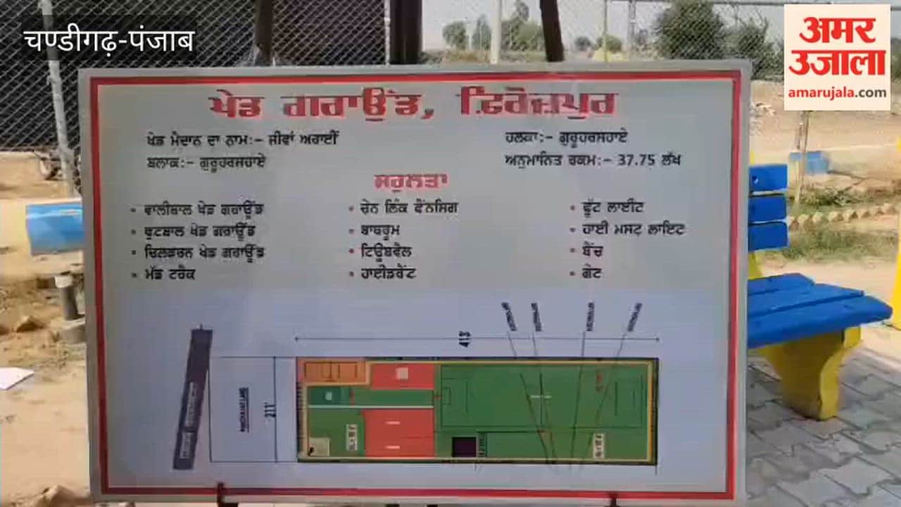 In Guru Har Sahai, the MLA inaugurated the "Chief Minister Playground" constructed in the village of Jiwan Arain.