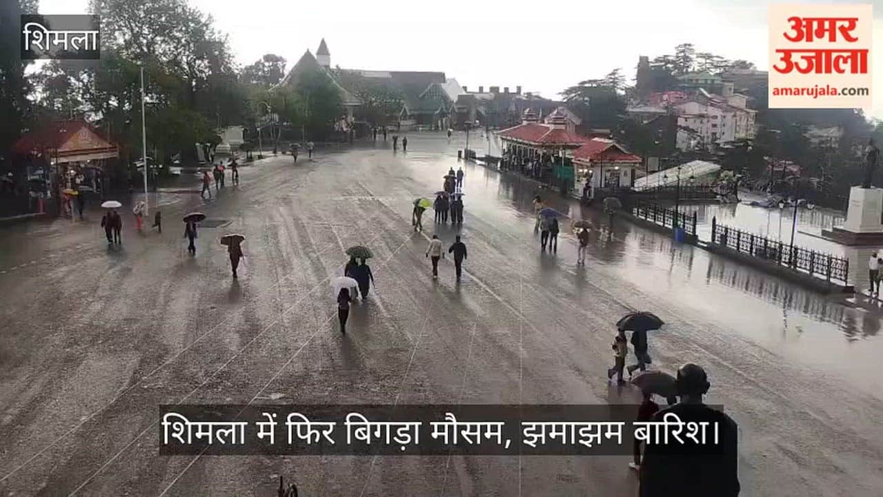 Weather takes a turn for the worse again in Shimla; heavy rain lashes the city.
