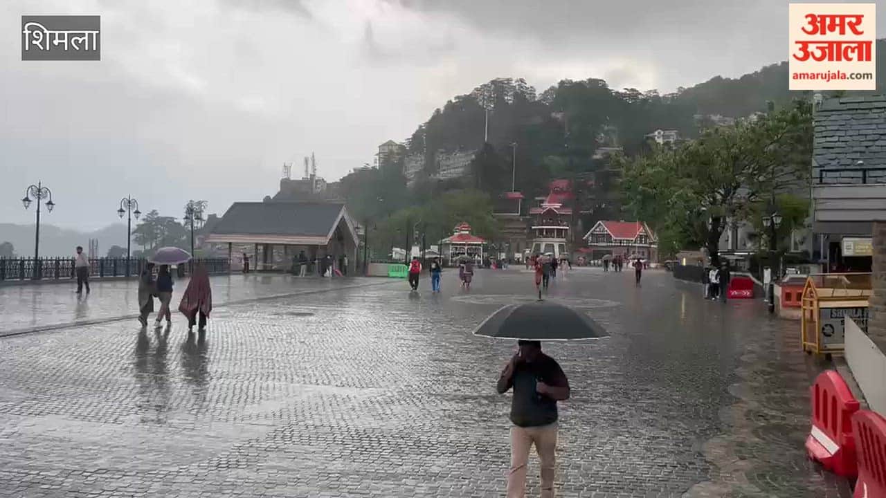 Shimla: The heavens open up in Shimla; the weather turns cool and pleasant