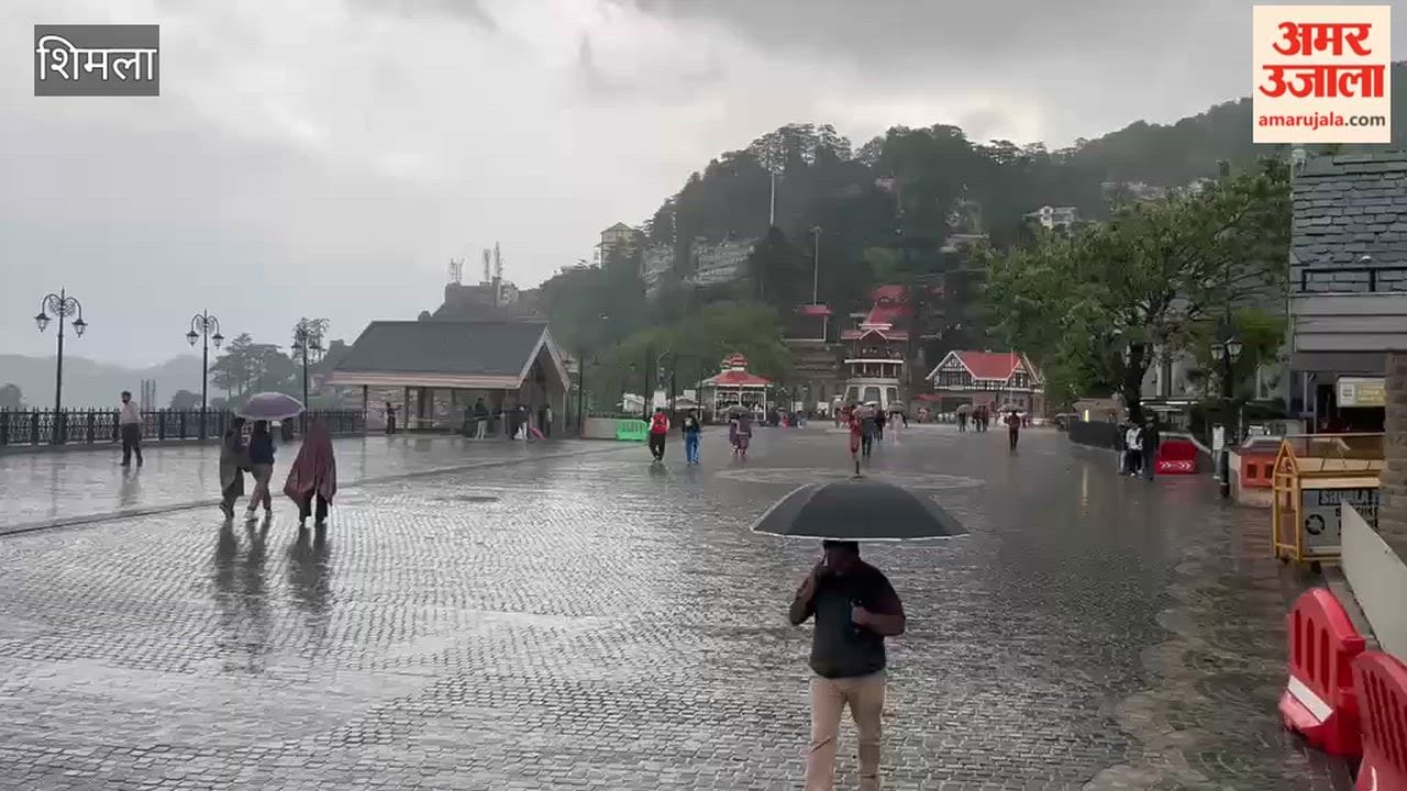 Shimla: The heavens open up in Shimla; the weather turns cool and pleasant