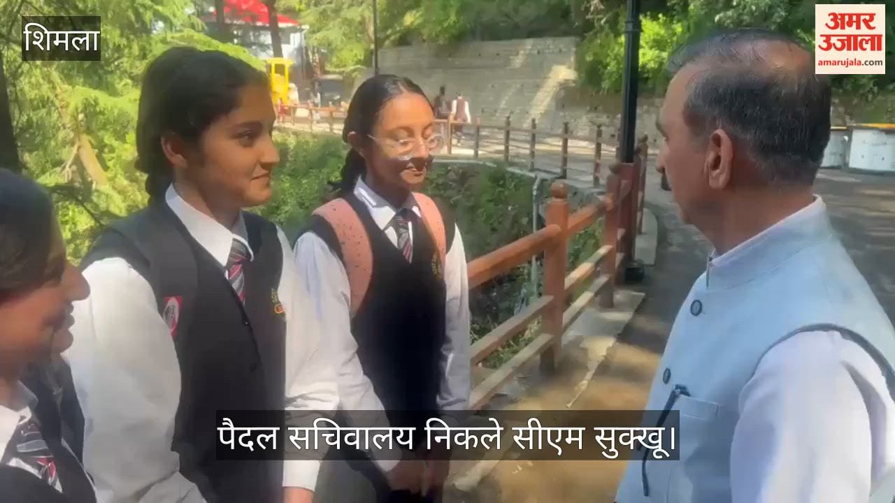 CM Sukhu sets out for the Secretariat on foot; converses with female students along the way about their studies and future