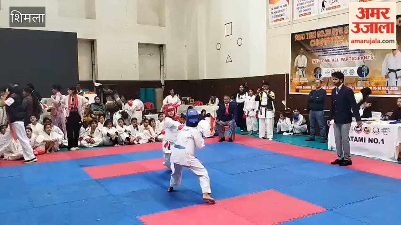 Shimla: Day 2 matches begin at the state-level Karate competition at the Indira Gandhi Sports Complex