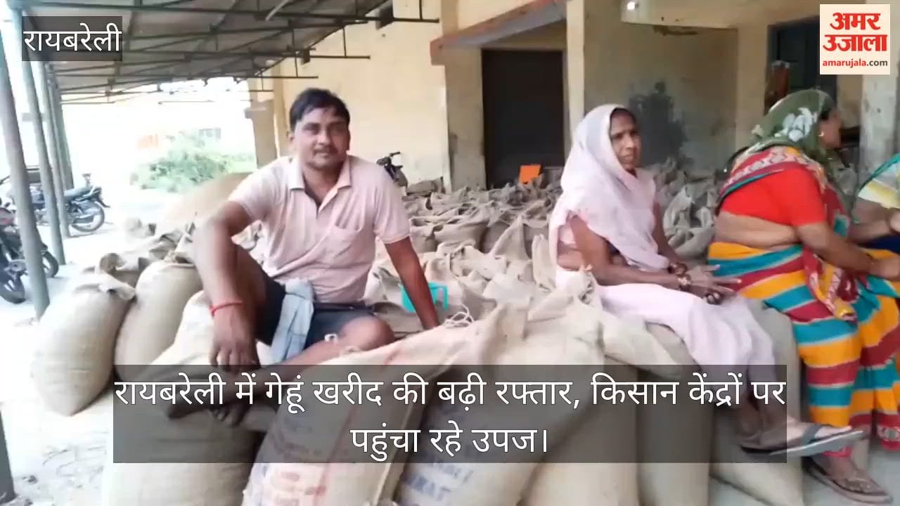 VIDEO: रायबरेली में गेहूं खरीद की बढ़ी रफ्तार, किसान केंद्रों पर पहुंचा रहे उपज