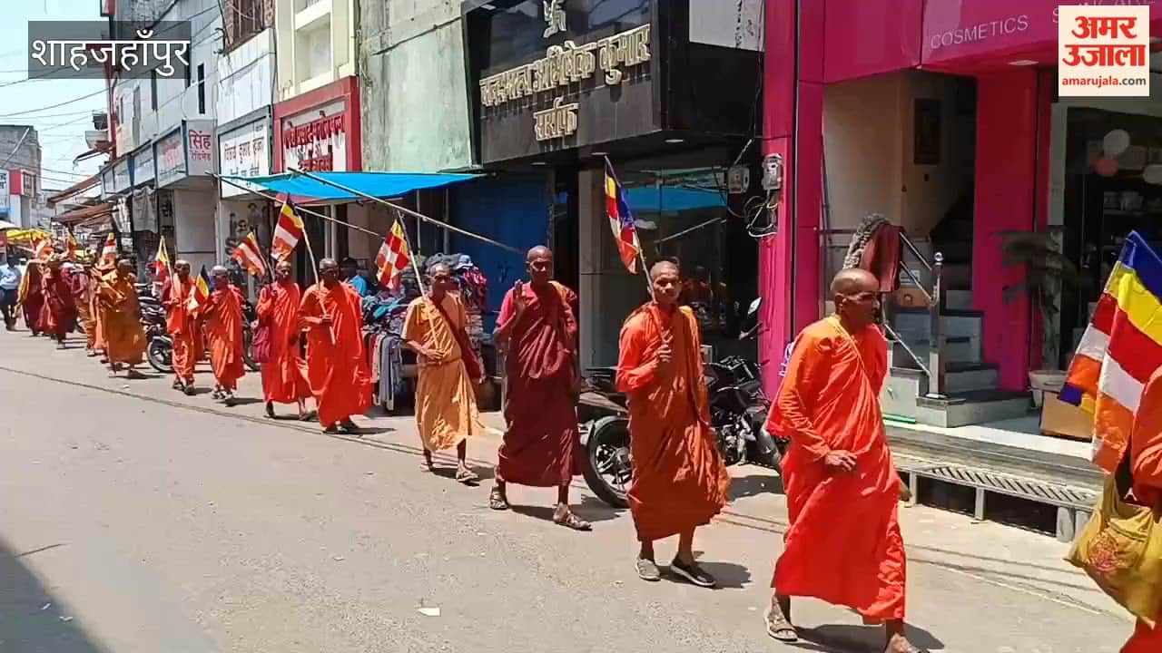 Buddhist Monks Hold Dhamma Yatra in Shahjahanpur