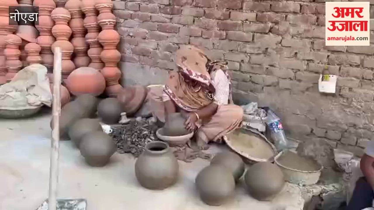 Demand for earthen pots rises in Yamuna City amid scorching heat