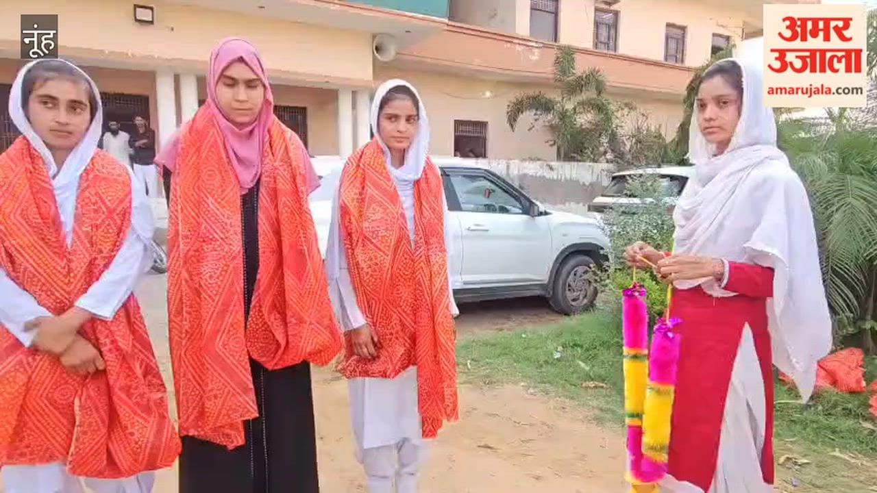 Shama Praveen of New Crescent School Nuh topped district with 96 percent marks