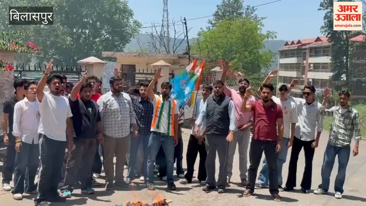 Bilaspur: NSUI Stages Protest Over NEET Paper Leak Case; Burns Effigy of Education Minister