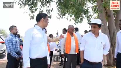 Secretary of Land Resources Department Narendra Bhushan inspected development works in Dhamtari