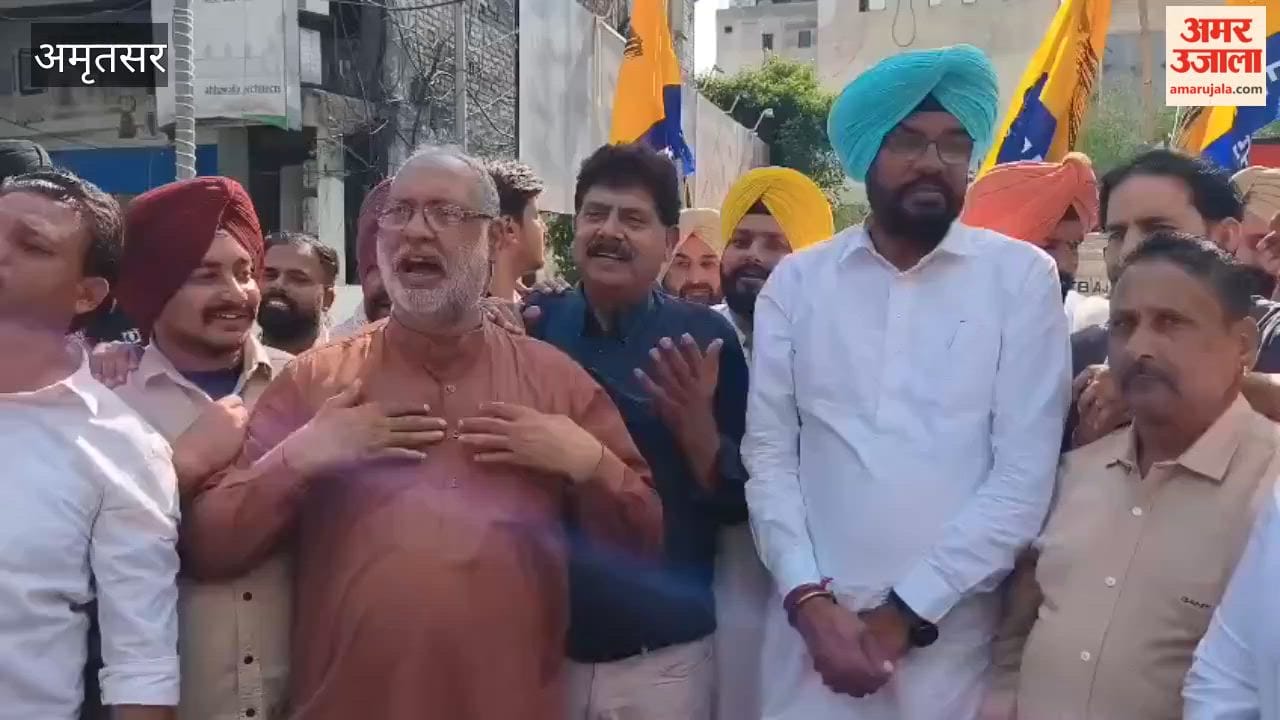 Petrol Crosses ₹100 Mark in Amritsar; Aam Aadmi Party Stages Protest Against Central Government