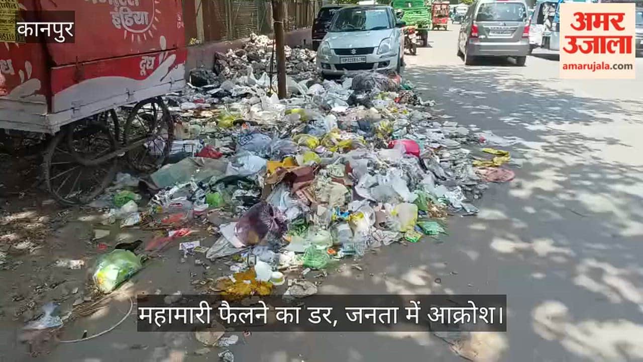 Kanpur Piles of garbage accumulate across the city due to a sanitation workers strike