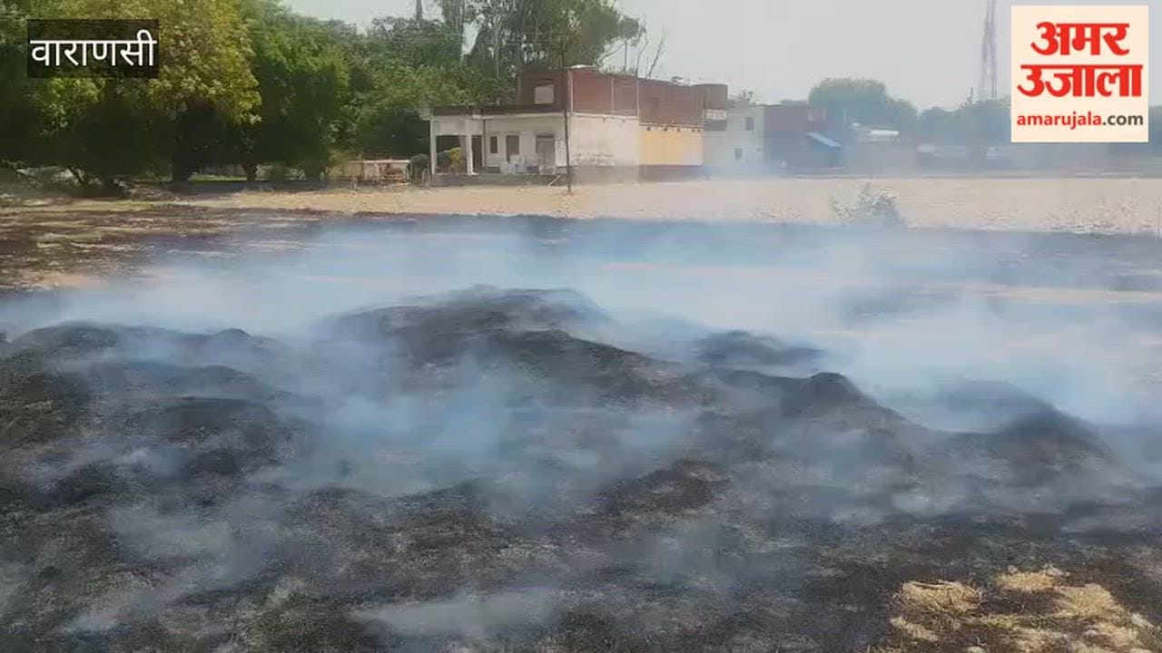 Fire Caused by Short Circuit Fodder Stored in Field Reduced to Ashes