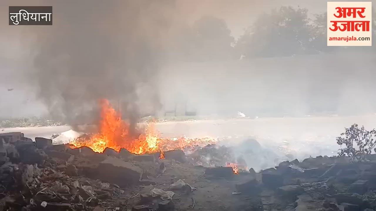 Fire breaks out in garbage dump in Ludhiana