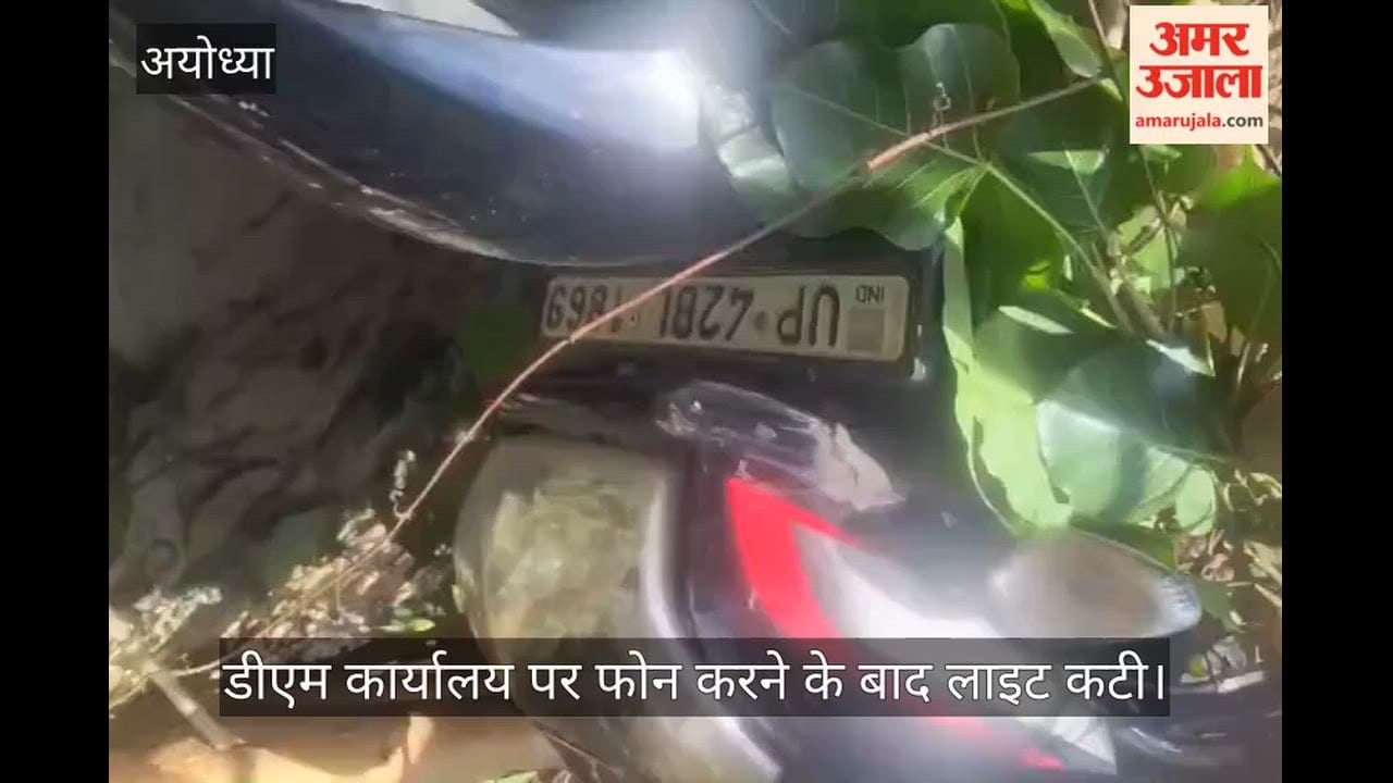 VIDEO: पड़ेलवा चौराहे पर आग से जला पीपल का पेड़ सड़क पर गिरा, 11000 लाइन के पोल और तीन बाइक क्षतिग्रस्त