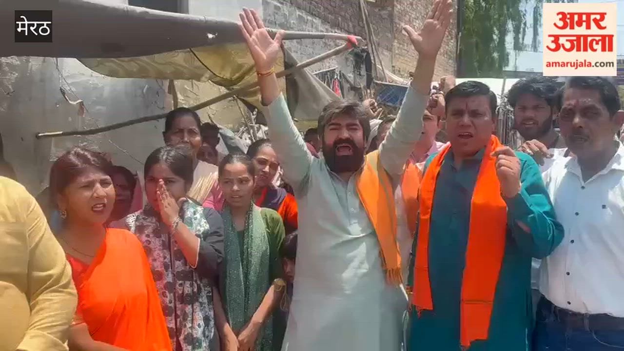 Hindu organizations create an uproar over meat shops operating near the ancient Hanuman Temple in the Lalkurti vegetable market.