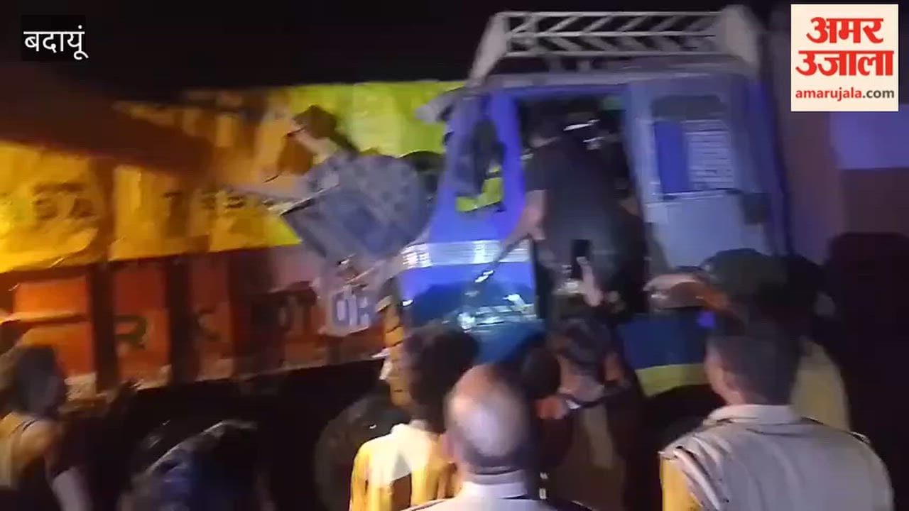 Truck Collides with Parked Truck on Road in Badaun