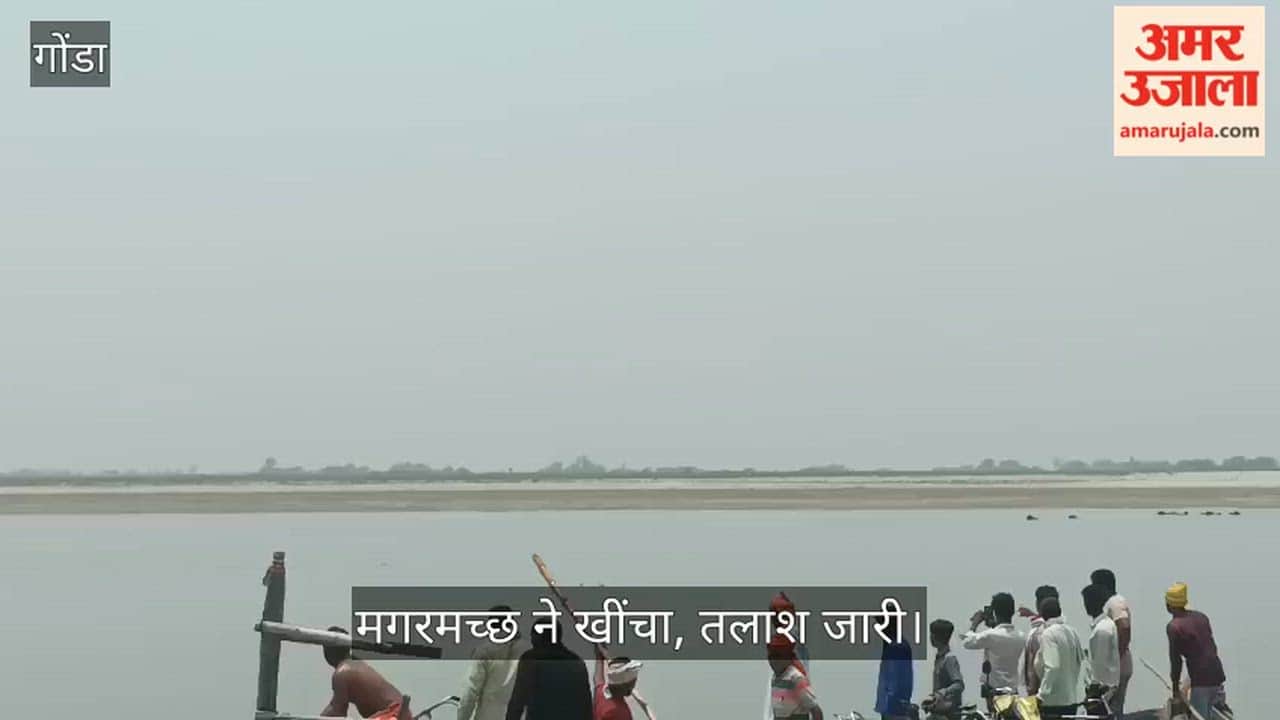 VIDEO: नदी में नहाते समय युवक को मगरमच्छ ने खींचा, तलाश जारी